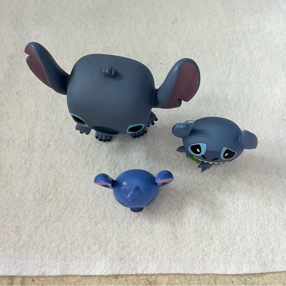 Set of 3 STITCH FUNKO Figures Head Disney Hula Plastic Toy - Picture 3 of 9